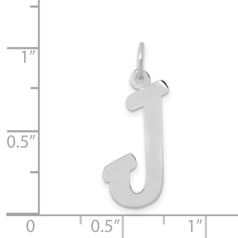 FJC Finejewelers 14 kt White Gold Small Script Letter J Initial Charm