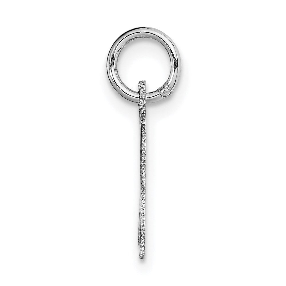 FJC Finejewelers 14 kt White Gold Small Script Letter R Initial Charm