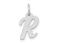 FJC Finejewelers 14 kt White Gold Small Script Letter R Initial Charm