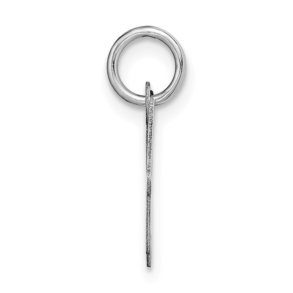 FJC Finejewelers 14 kt White Gold Small Script Letter W Initial Charm