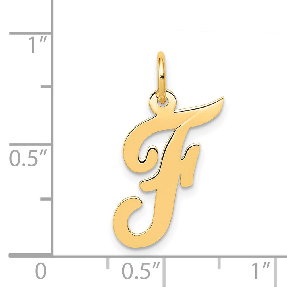 FJC Finejewelers 14 kt Yellow Gold Medium Script Letter F Initial Charm
