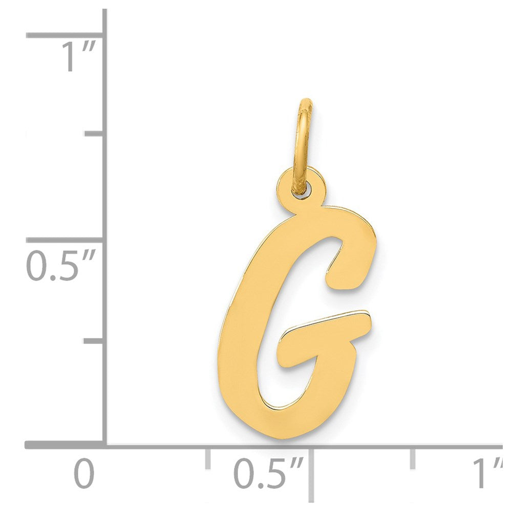 FJC Finejewelers 14 kt Yellow Gold Medium Script Letter G Initial Charm
