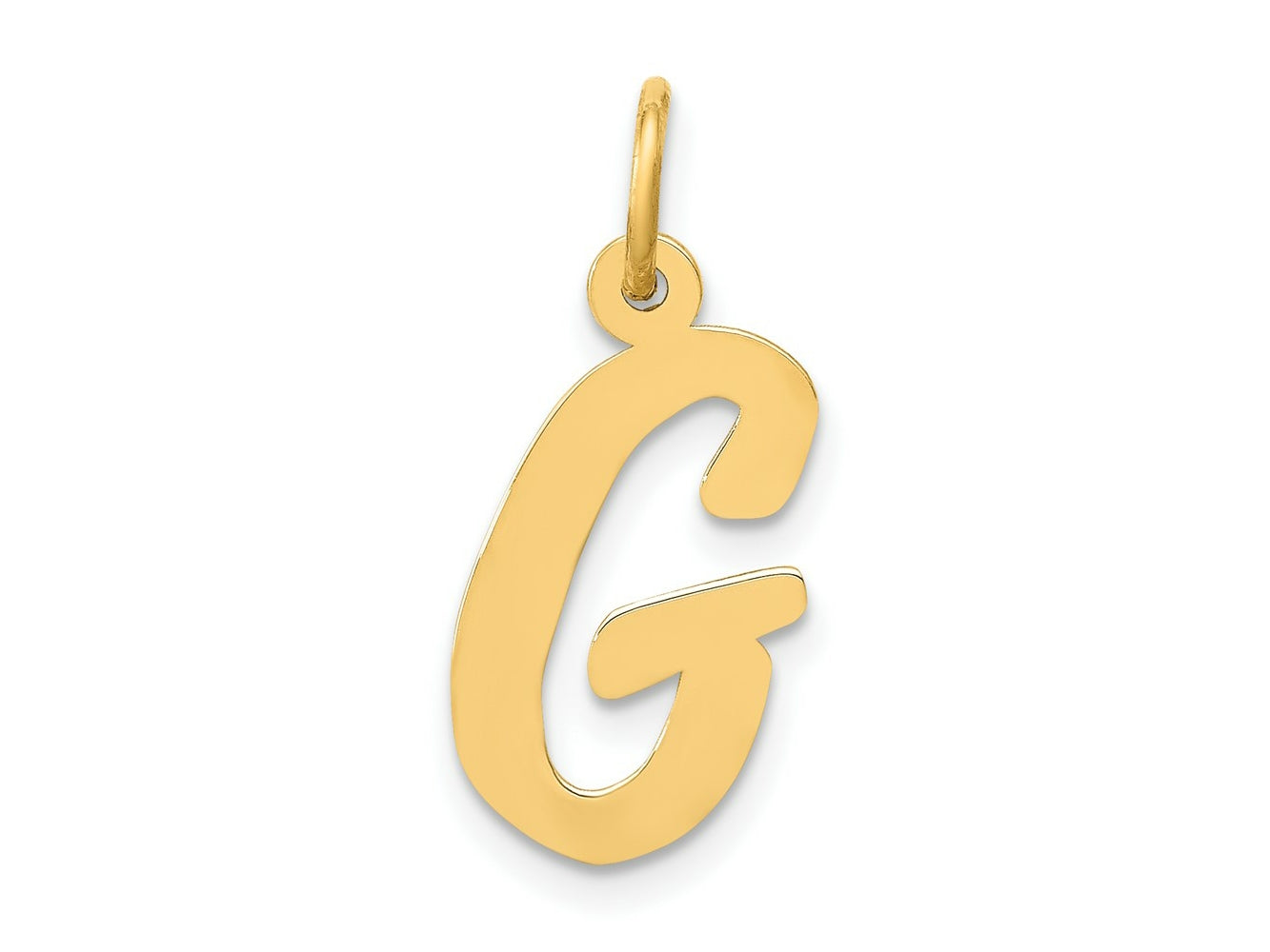 FJC Finejewelers 14 kt Yellow Gold Medium Script Letter G Initial Charm