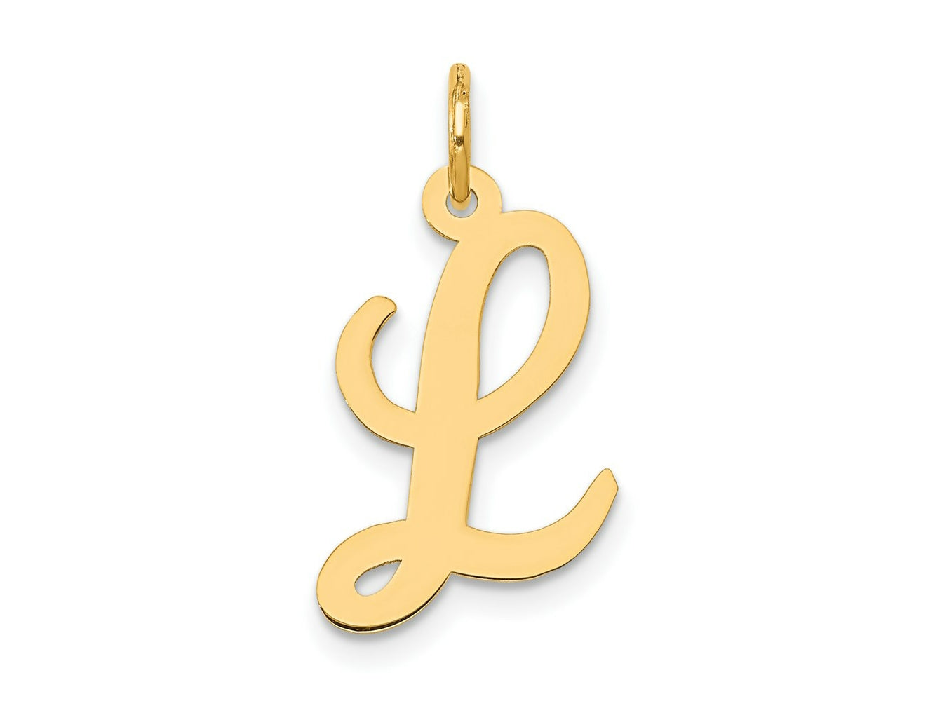 FJC Finejewelers 14 kt Yellow Gold Medium Script Letter L Initial Charm