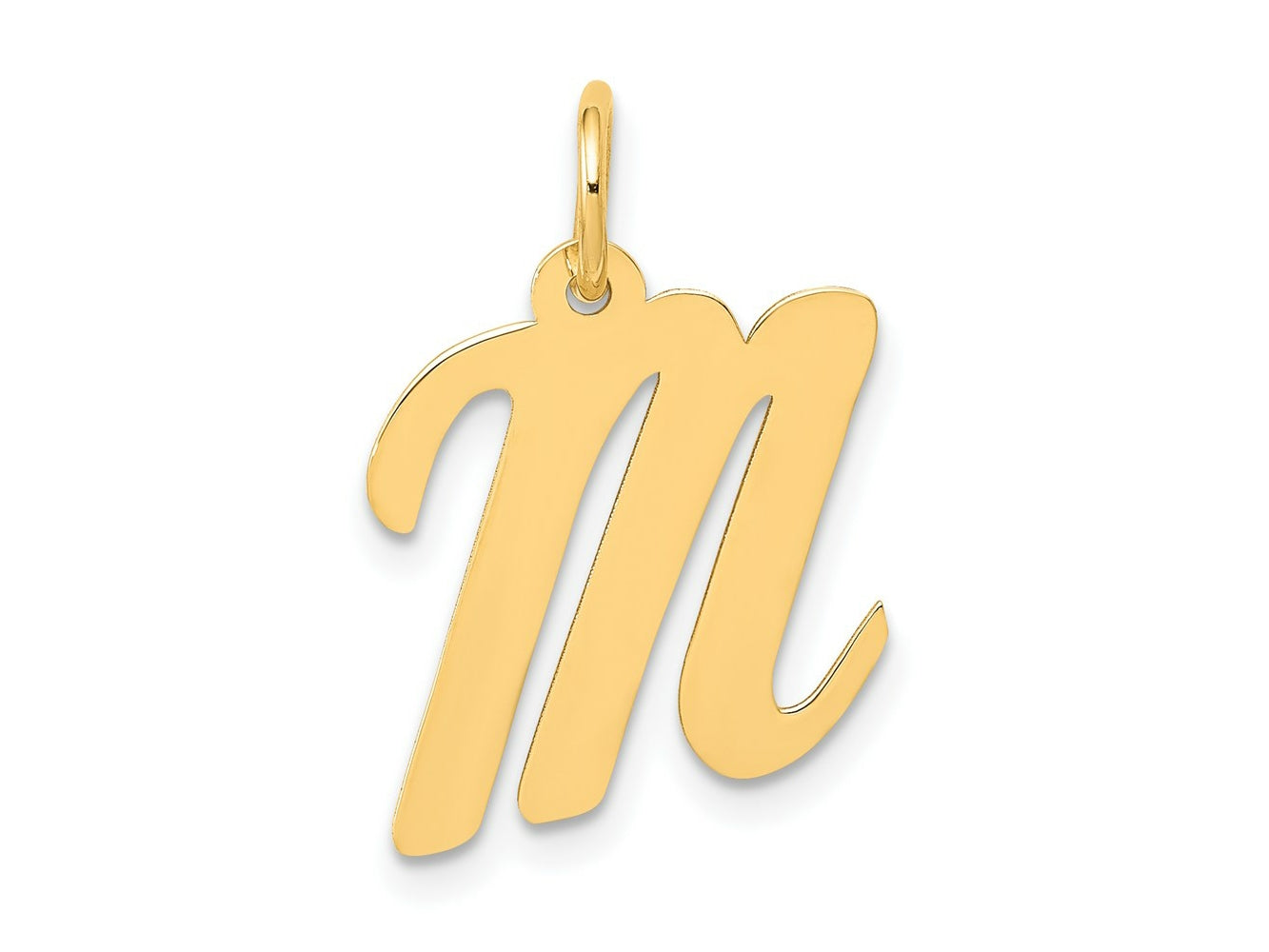 FJC Finejewelers 14 kt Yellow Gold Medium Script Letter M Initial Charm
