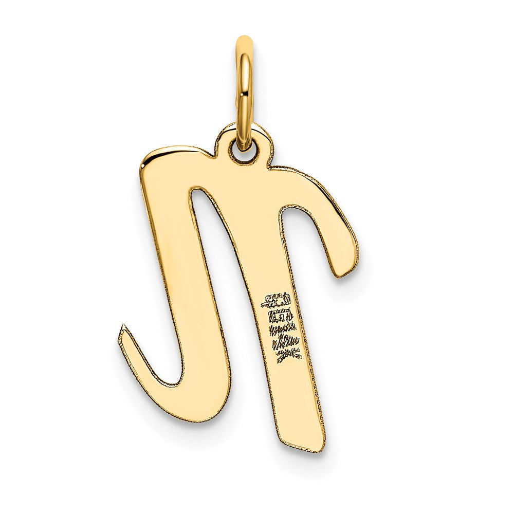FJC Finejewelers 14 kt Yellow Gold Medium Script Letter N Initial Charm