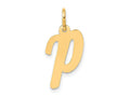 FJC Finejewelers 14 kt Yellow Gold Medium Script Letter P Initial Charm