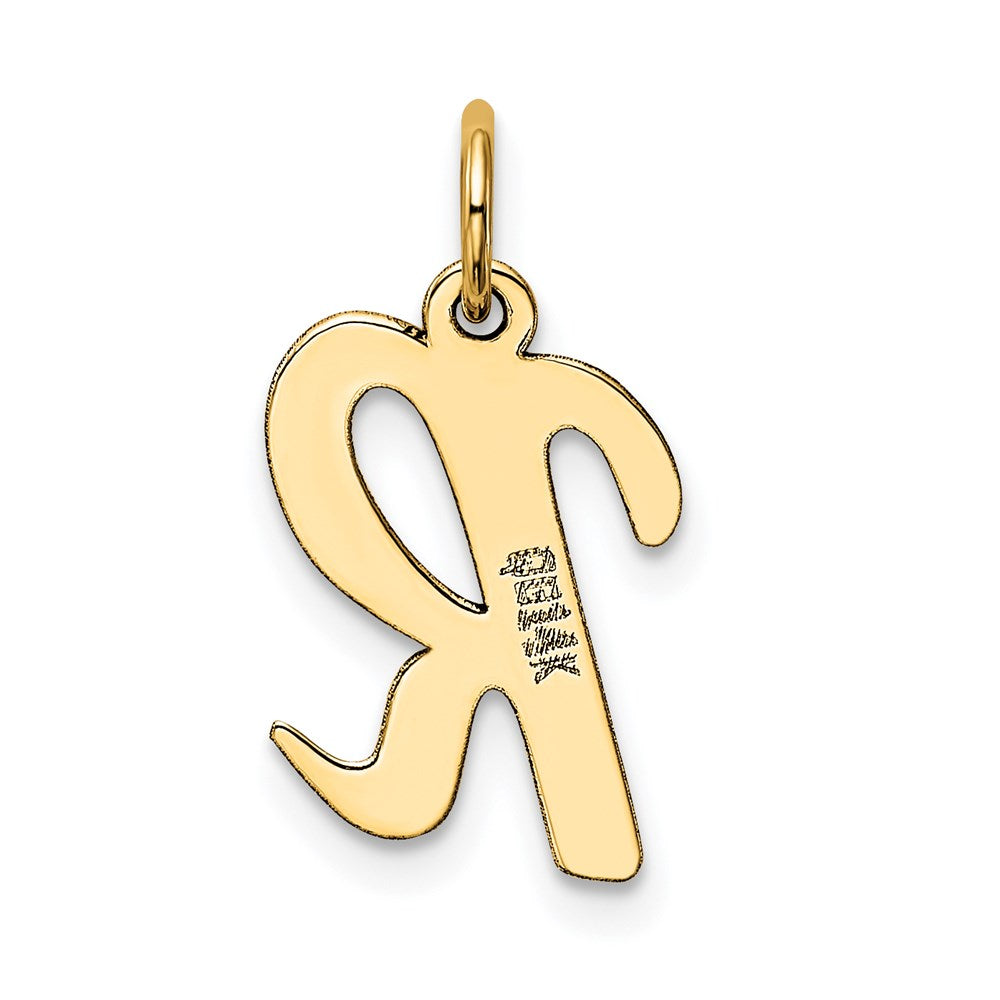 FJC Finejewelers 14 kt Yellow Gold Medium Script Letter R Initial Charm