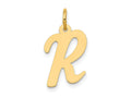 FJC Finejewelers 14 kt Yellow Gold Medium Script Letter R Initial Charm