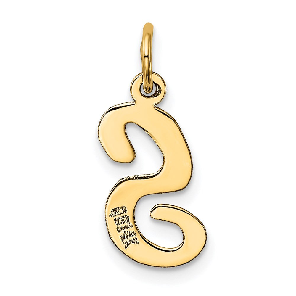 FJC Finejewelers 14 kt Yellow Gold Medium Script Letter S Initial Charm