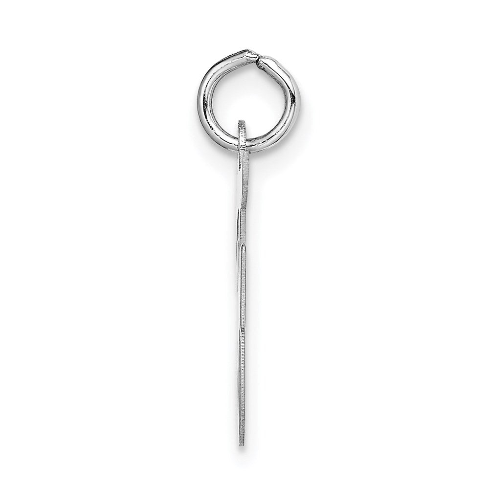 FJC Finejewelers 14 kt White Gold Medium Script Letter F Initial Charm