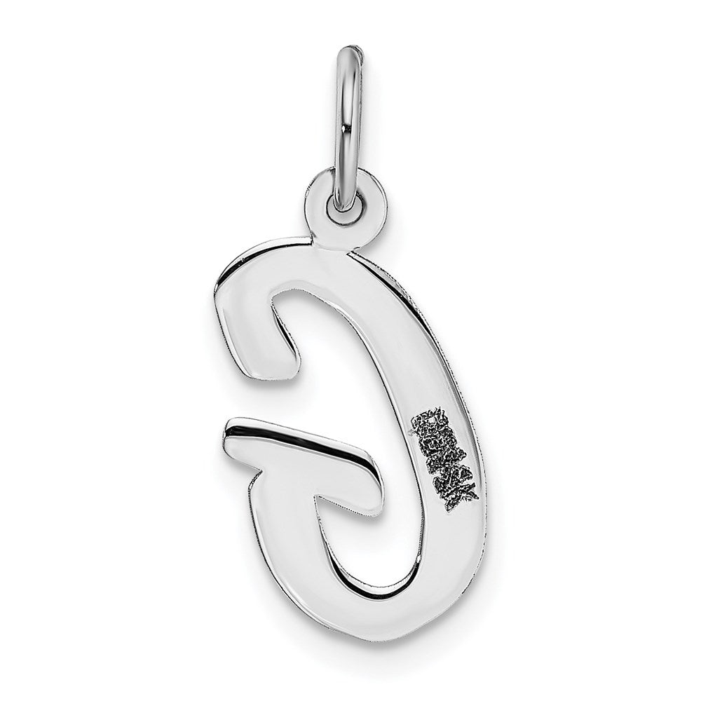 FJC Finejewelers 14 kt White Gold Medium Script Letter G Initial Charm