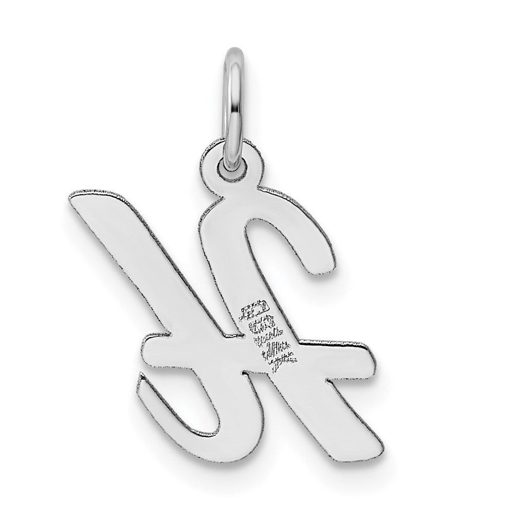FJC Finejewelers 14 kt White Gold Medium Script Letter H Initial Charm