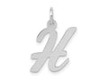 FJC Finejewelers 14 kt White Gold Medium Script Letter H Initial Charm