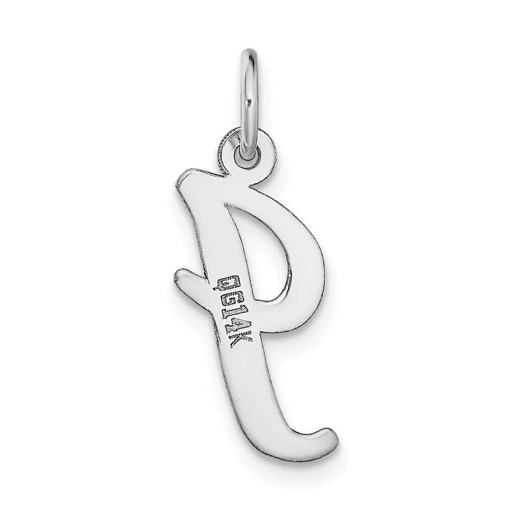 FJC Finejewelers 14 kt White Gold Medium Script Letter I Initial Charm