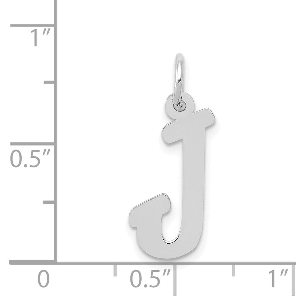 FJC Finejewelers 14 kt White Gold Medium Script Letter J Initial Charm