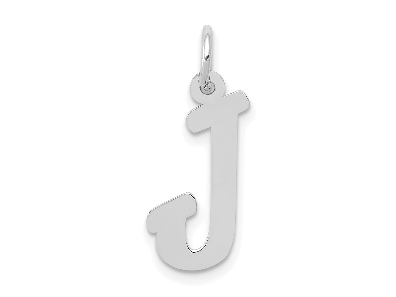 FJC Finejewelers 14 kt White Gold Medium Script Letter J Initial Charm