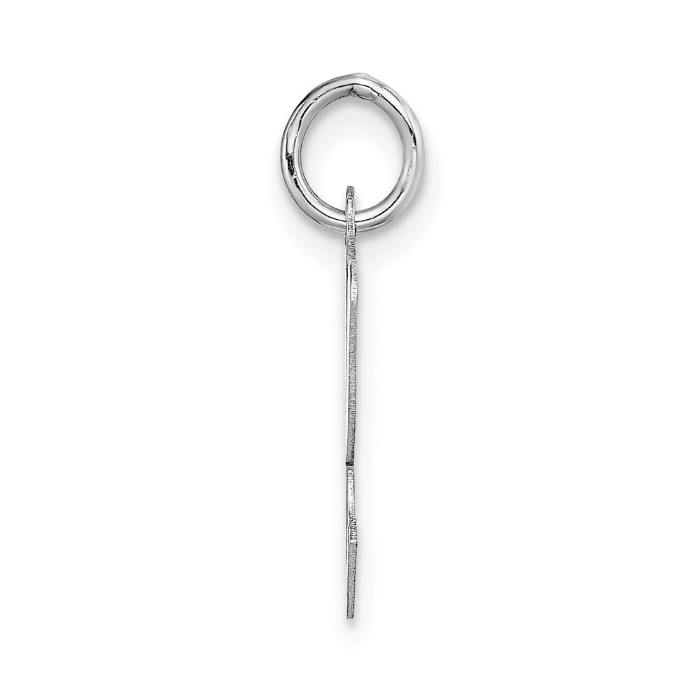 FJC Finejewelers 14 kt White Gold Medium Script Letter K Initial Charm