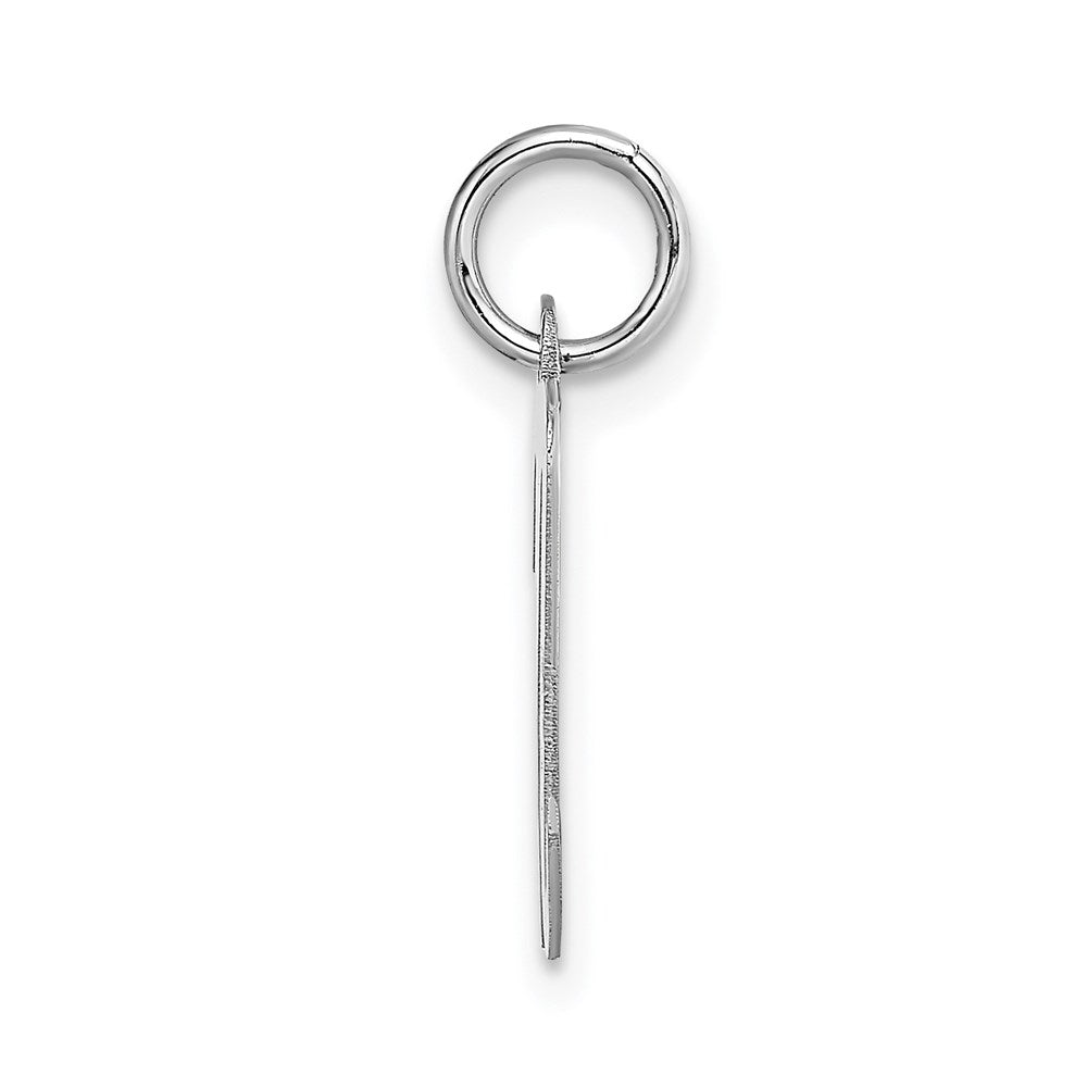 FJC Finejewelers 14 kt White Gold Medium Script Letter N Initial Charm