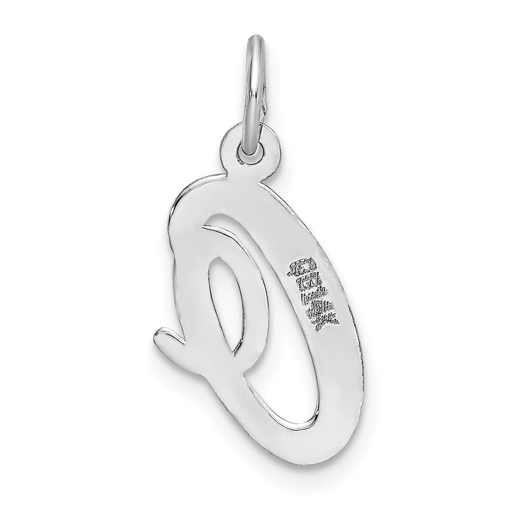 FJC Finejewelers 14 kt White Gold Medium Script Letter O Initial Charm