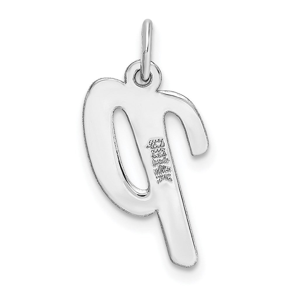 FJC Finejewelers 14 kt White Gold Medium Script Letter P Initial Charm