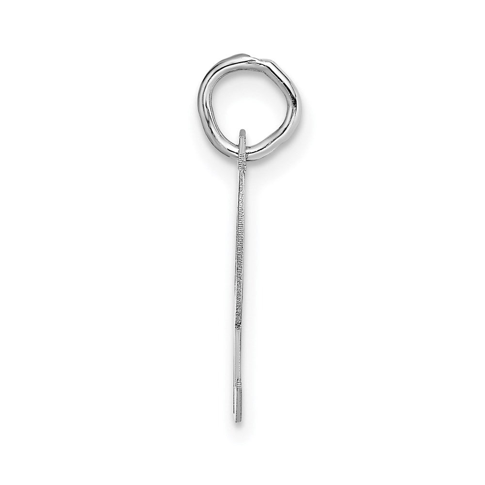 FJC Finejewelers 14 kt White Gold Medium Script Letter R Initial Charm