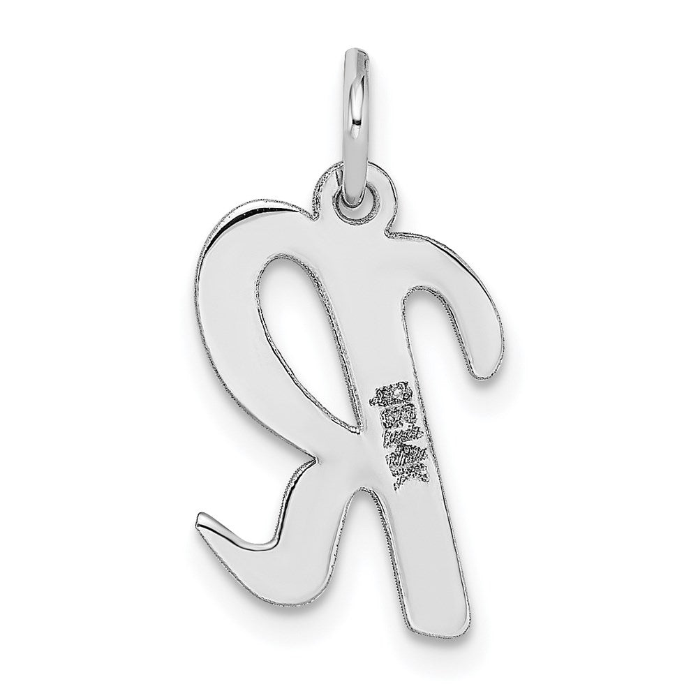 FJC Finejewelers 14 kt White Gold Medium Script Letter R Initial Charm