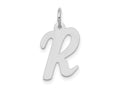 FJC Finejewelers 14 kt White Gold Medium Script Letter R Initial Charm