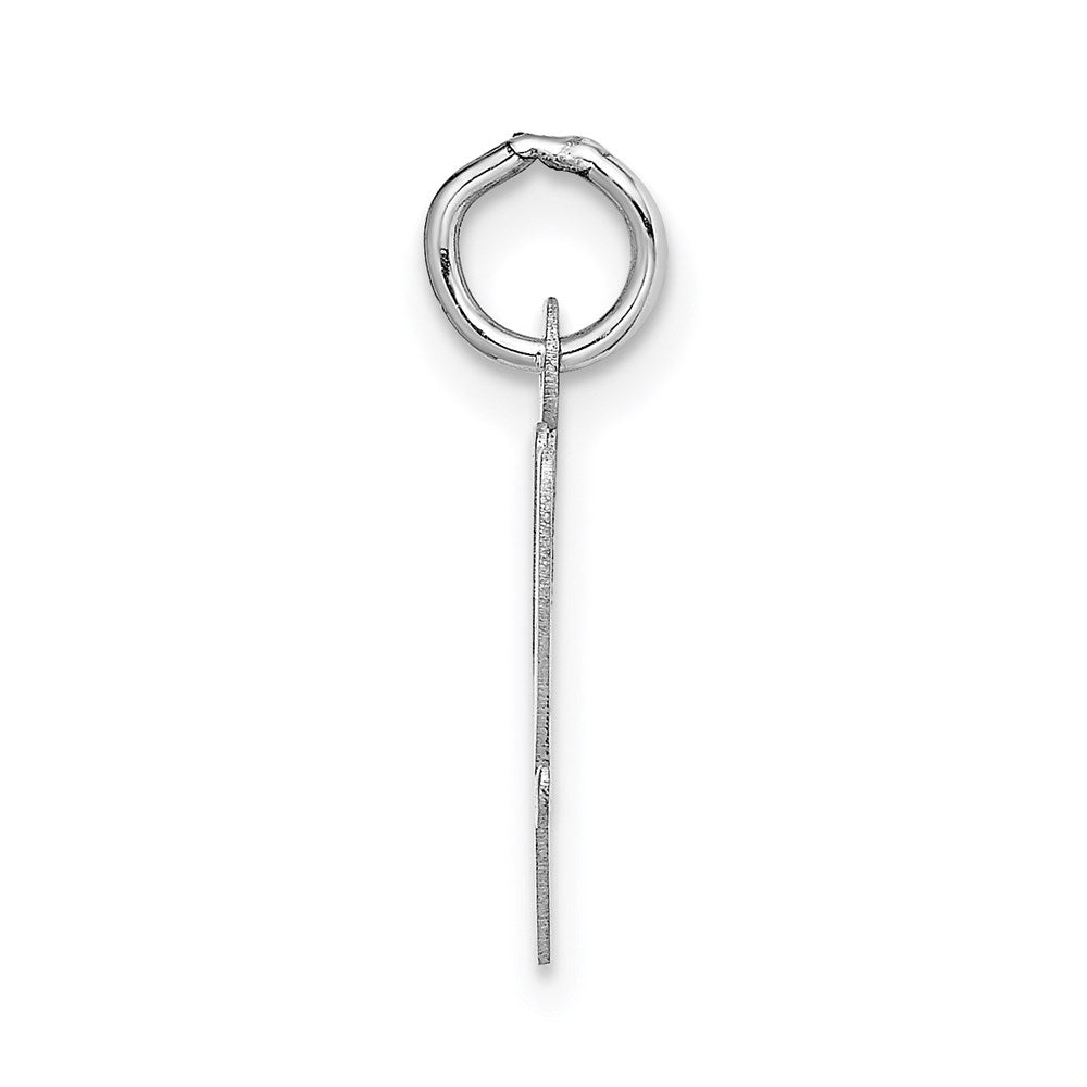 FJC Finejewelers 14 kt White Gold Medium Script Letter W Initial Charm