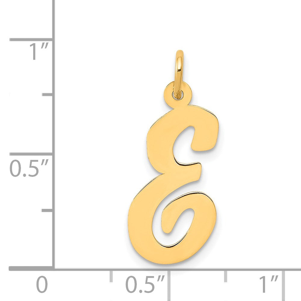 FJC Finejewelers 14 kt Yellow Gold Large Script Letter E Initial Charm