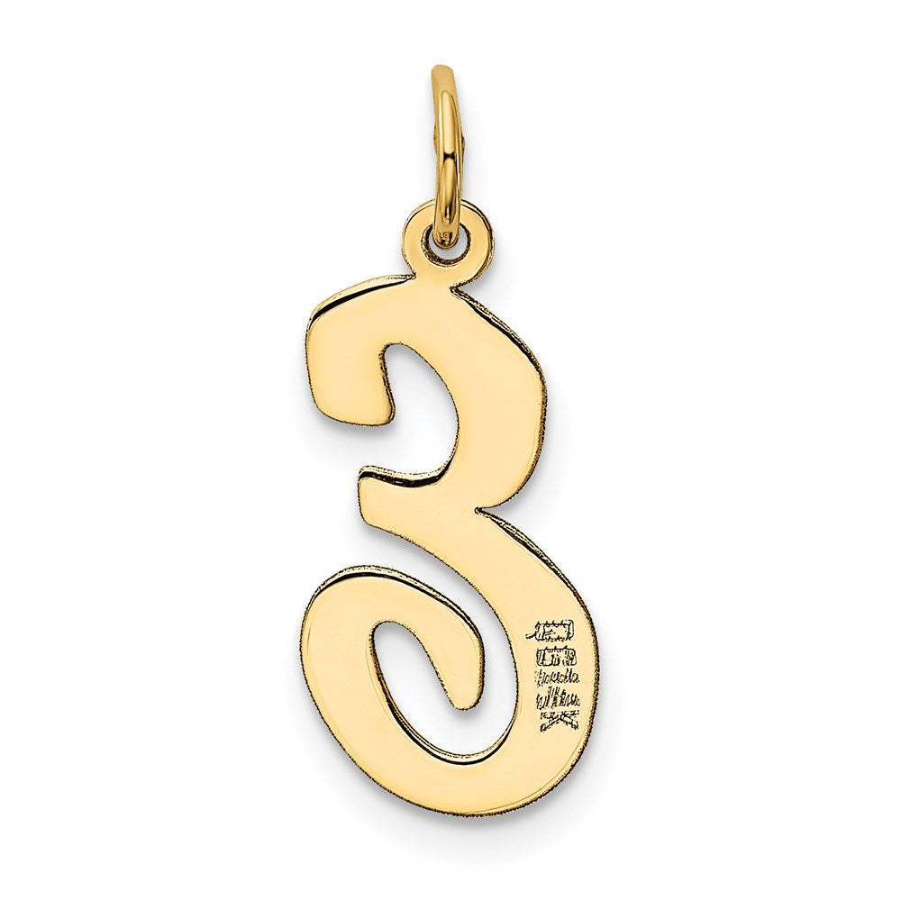 FJC Finejewelers 14 kt Yellow Gold Large Script Letter E Initial Charm