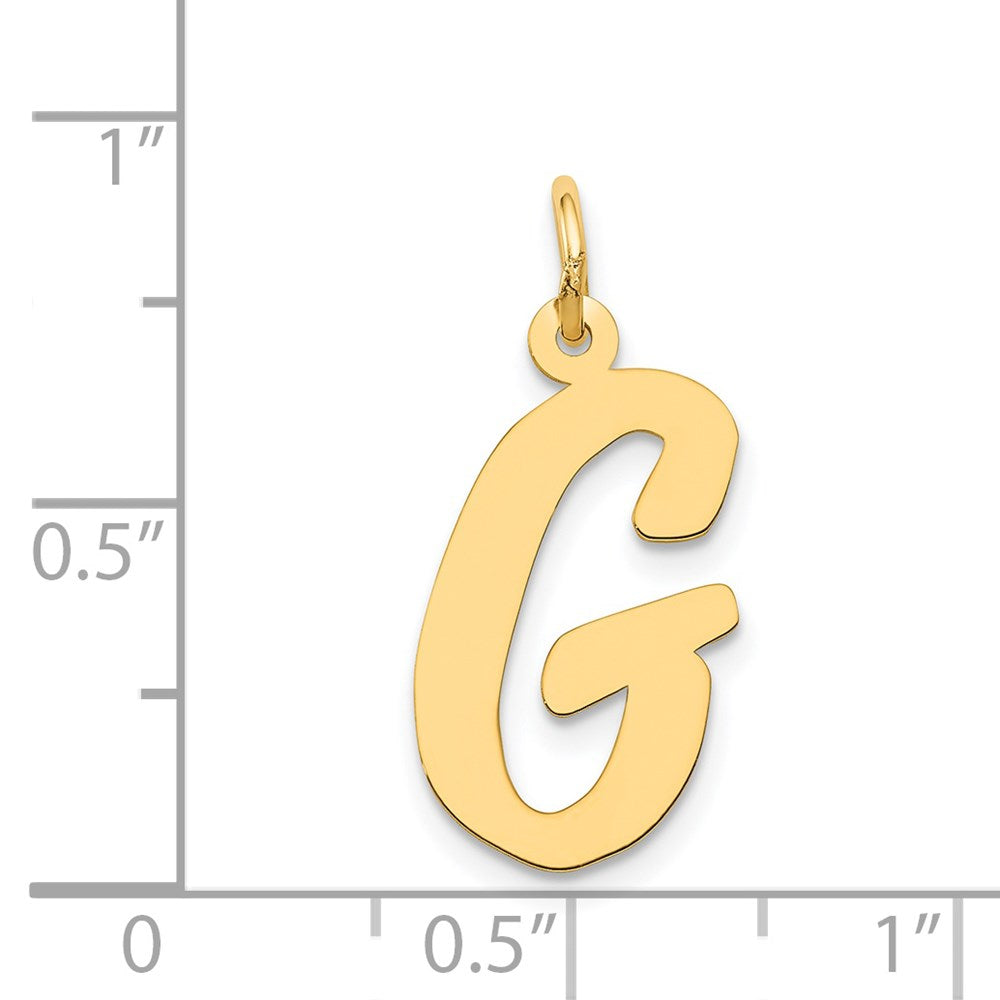 FJC Finejewelers 14 kt Yellow Gold Large Script Letter G Initial Charm