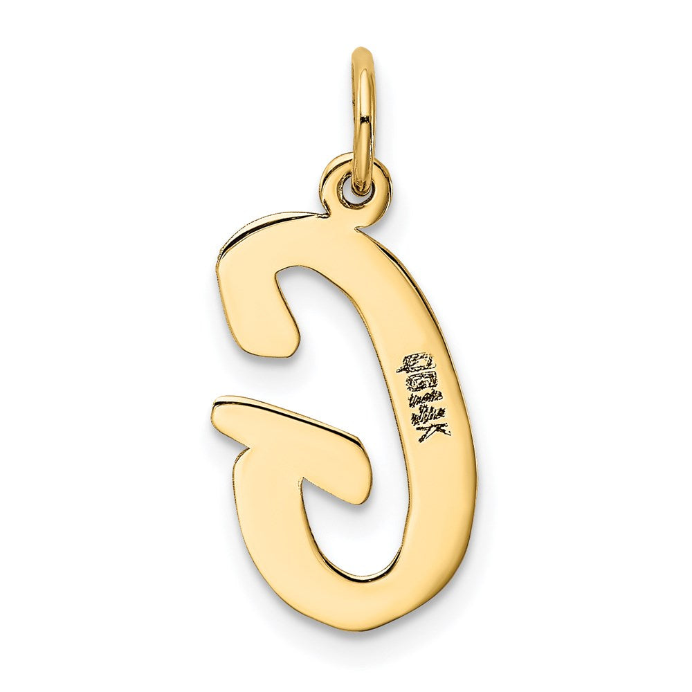 FJC Finejewelers 14 kt Yellow Gold Large Script Letter G Initial Charm