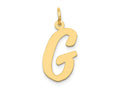 FJC Finejewelers 14 kt Yellow Gold Large Script Letter G Initial Charm