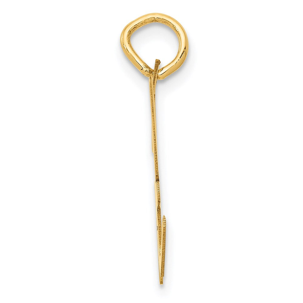 FJC Finejewelers 14 kt Yellow Gold Large Script Letter H Initial Charm