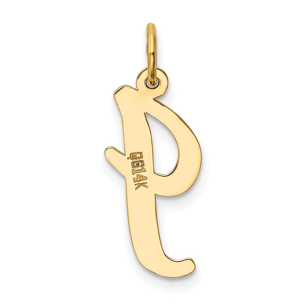 FJC Finejewelers 14 kt Yellow Gold Large Script Letter I Initial Charm