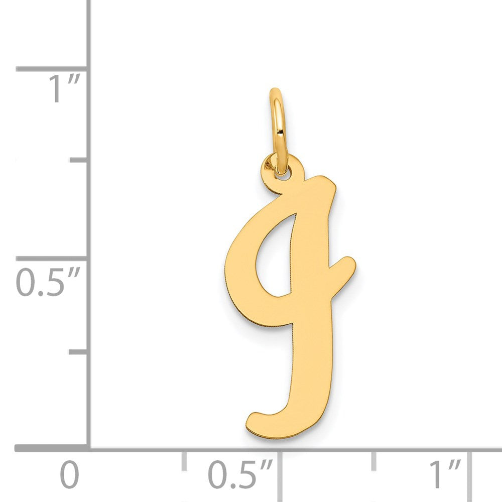FJC Finejewelers 14 kt Yellow Gold Large Script Letter I Initial Charm