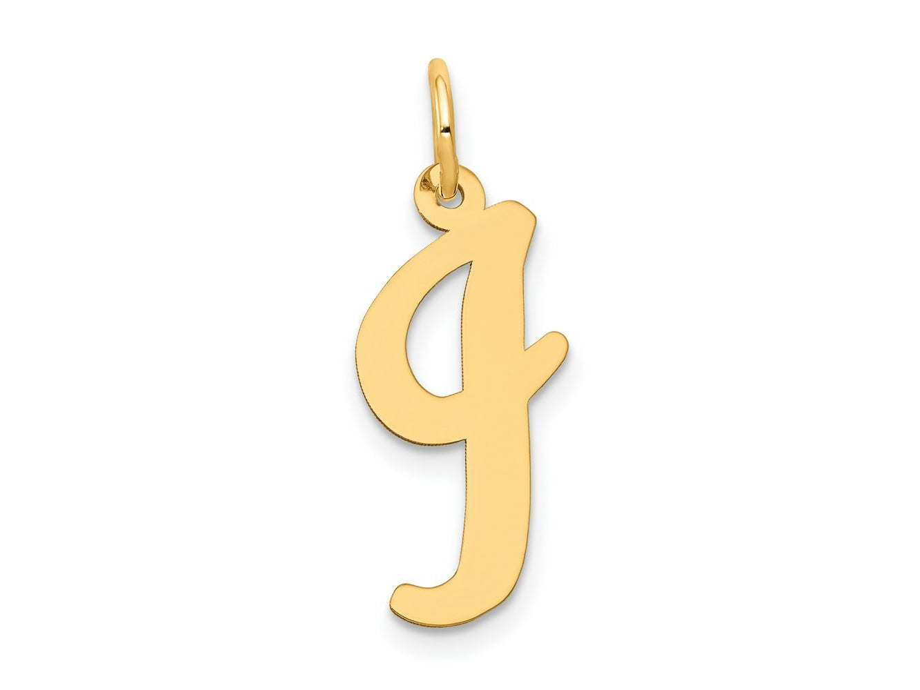 FJC Finejewelers 14 kt Yellow Gold Large Script Letter I Initial Charm