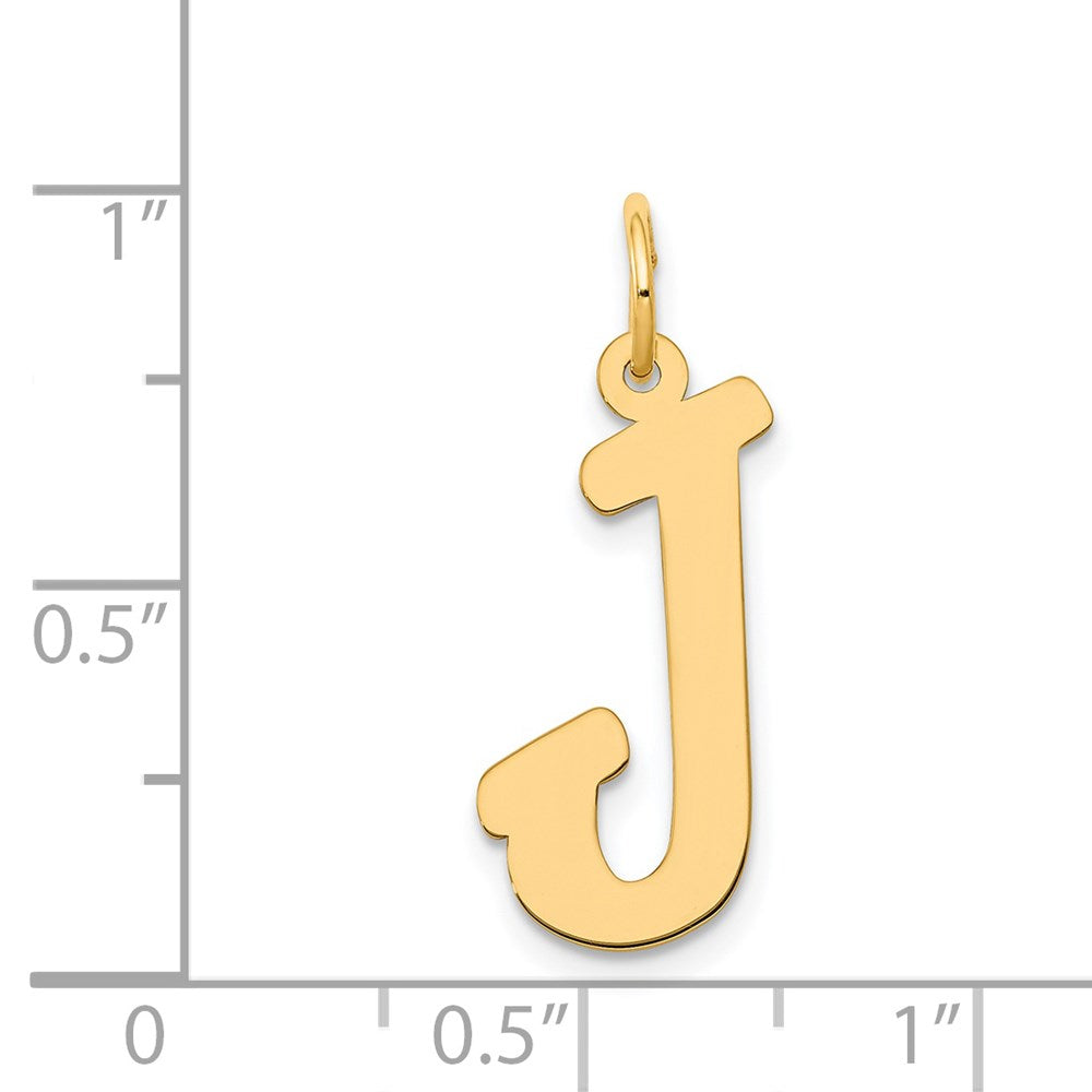 FJC Finejewelers 14 kt Yellow Gold Large Script Letter J Initial Charm