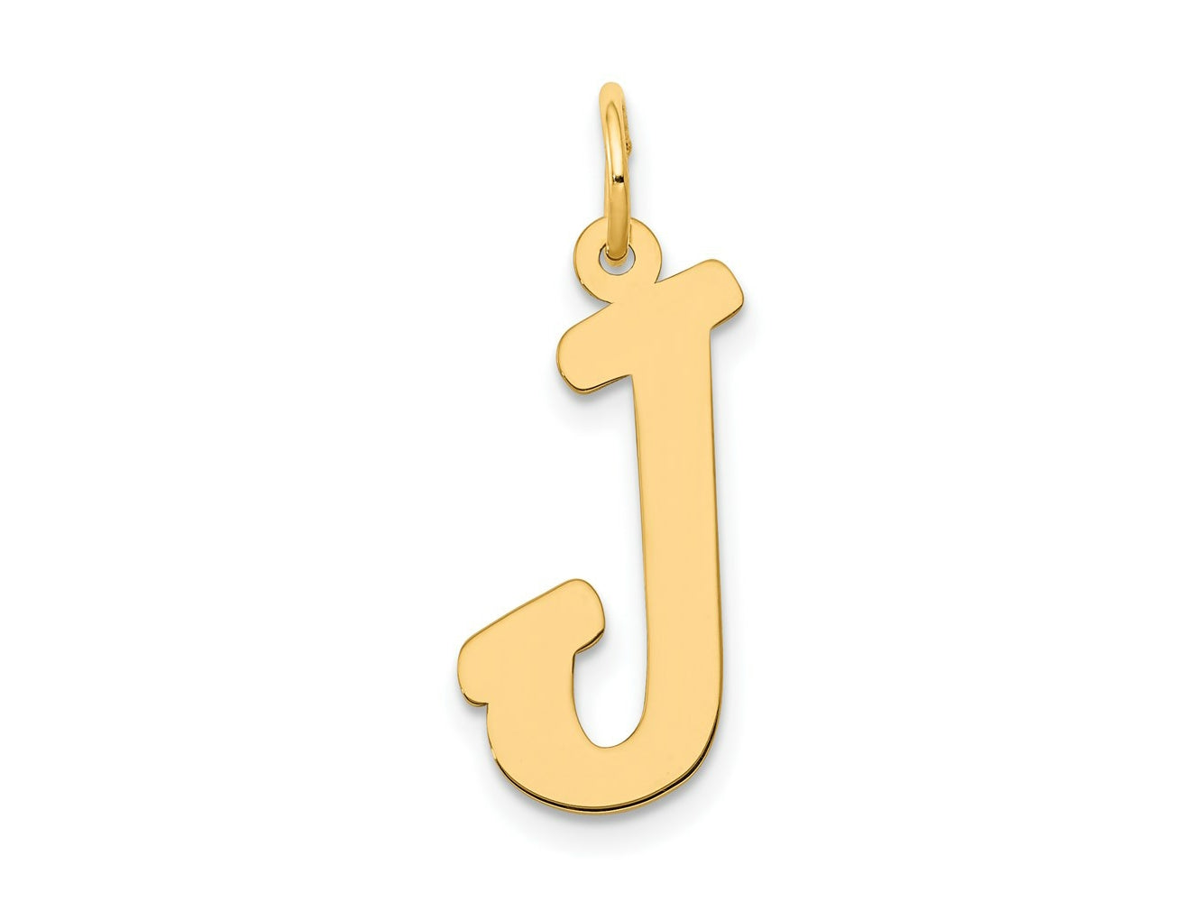 FJC Finejewelers 14 kt Yellow Gold Large Script Letter J Initial Charm