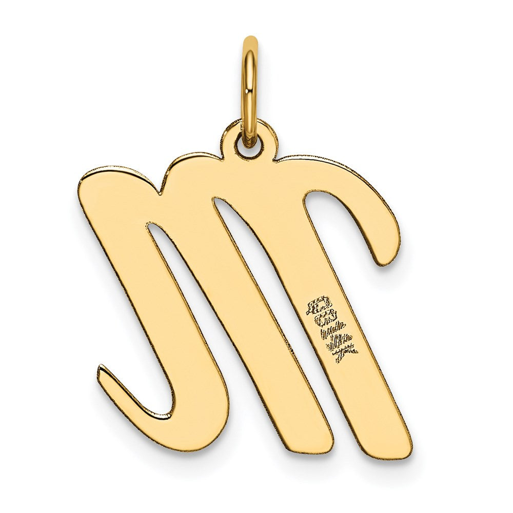 FJC Finejewelers 14 kt Yellow Gold Large Script Letter M Initial Charm