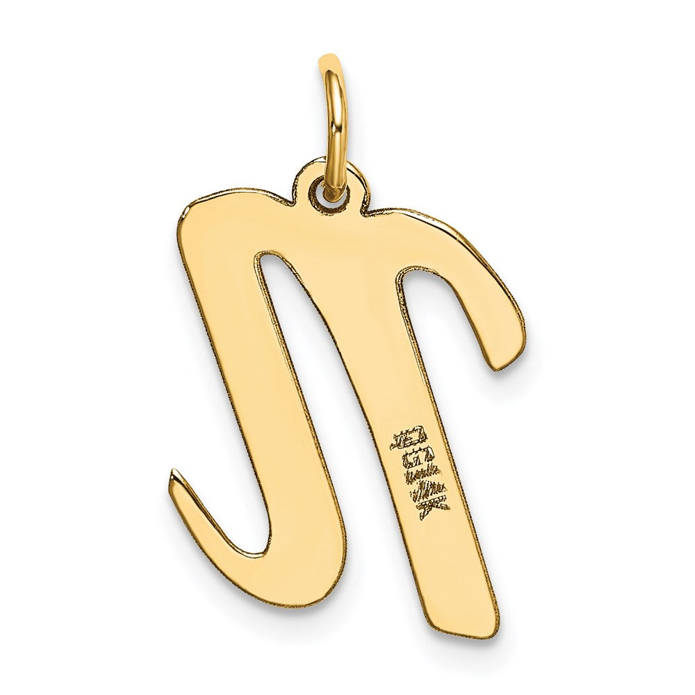 FJC Finejewelers 14 kt Yellow Gold Large Script Letter N Initial Charm