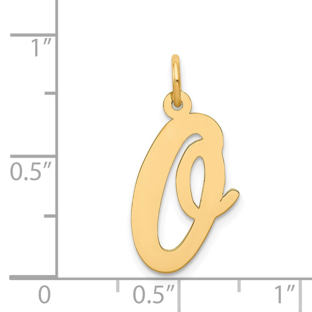 FJC Finejewelers 14 kt Yellow Gold Large Script Letter O Initial Charm