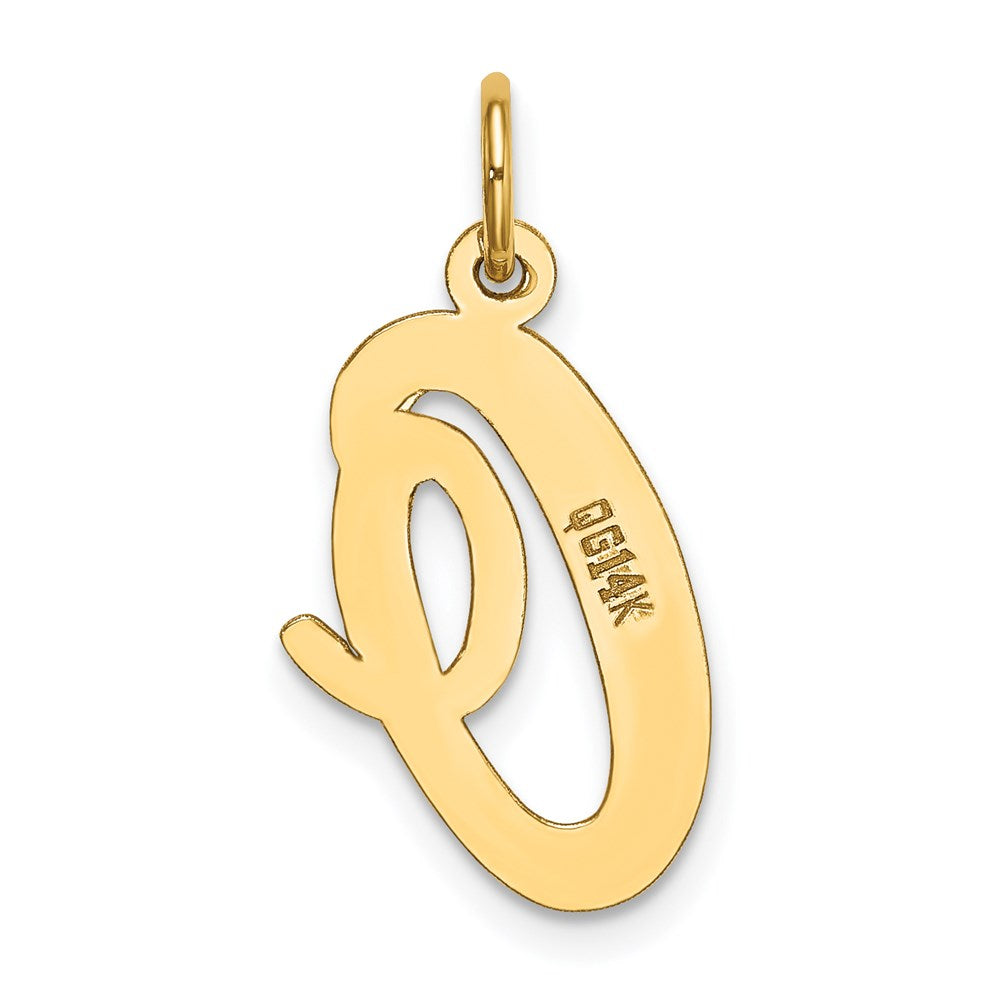 FJC Finejewelers 14 kt Yellow Gold Large Script Letter O Initial Charm