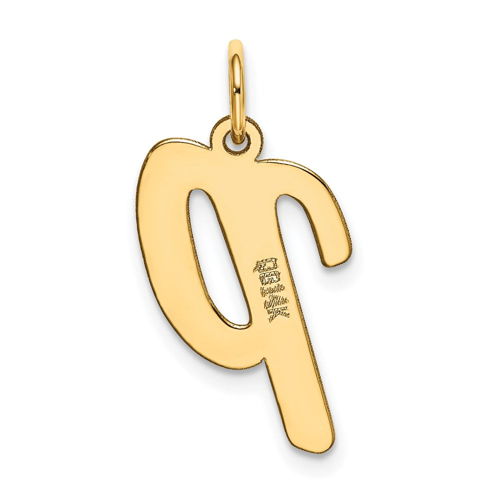 FJC Finejewelers 14 kt Yellow Gold Large Script Letter P Initial Charm