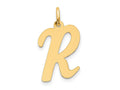 FJC Finejewelers 14 kt Yellow Gold Large Script Letter R Initial Charm