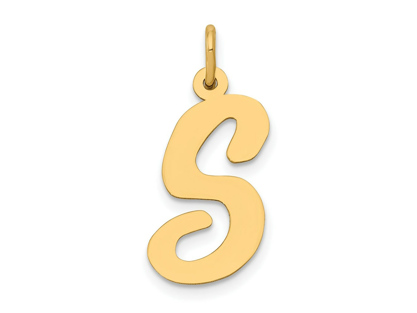 FJC Finejewelers 14 kt Yellow Gold Large Script Letter S Initial Charm
