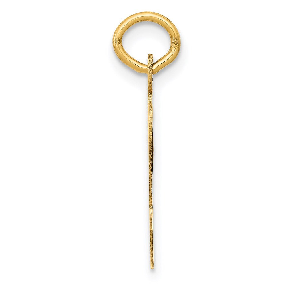 FJC Finejewelers 14 kt Yellow Gold Large Script Letter V Initial Charm