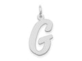 FJC Finejewelers 14 kt White Gold Large Script Letter G Initial Charm