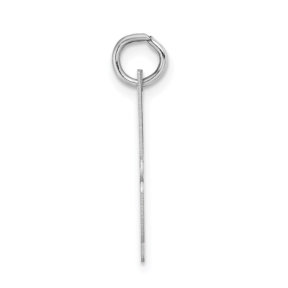 FJC Finejewelers 14 kt White Gold Large Script Letter H Initial Charm